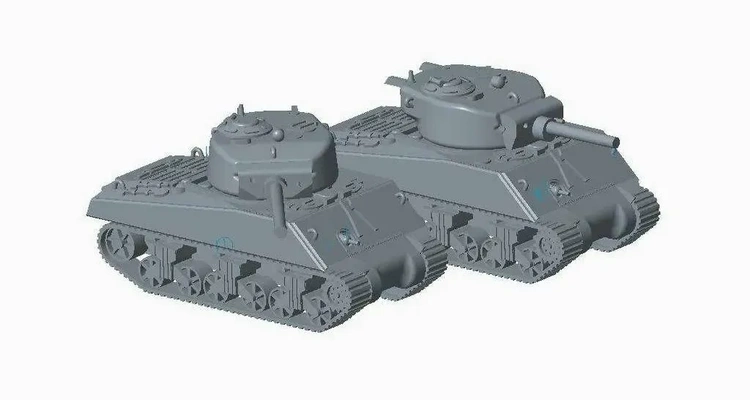 calliope 76 sherman carri armati 3d modelli scarica creality nube 3d print model - Mito3D