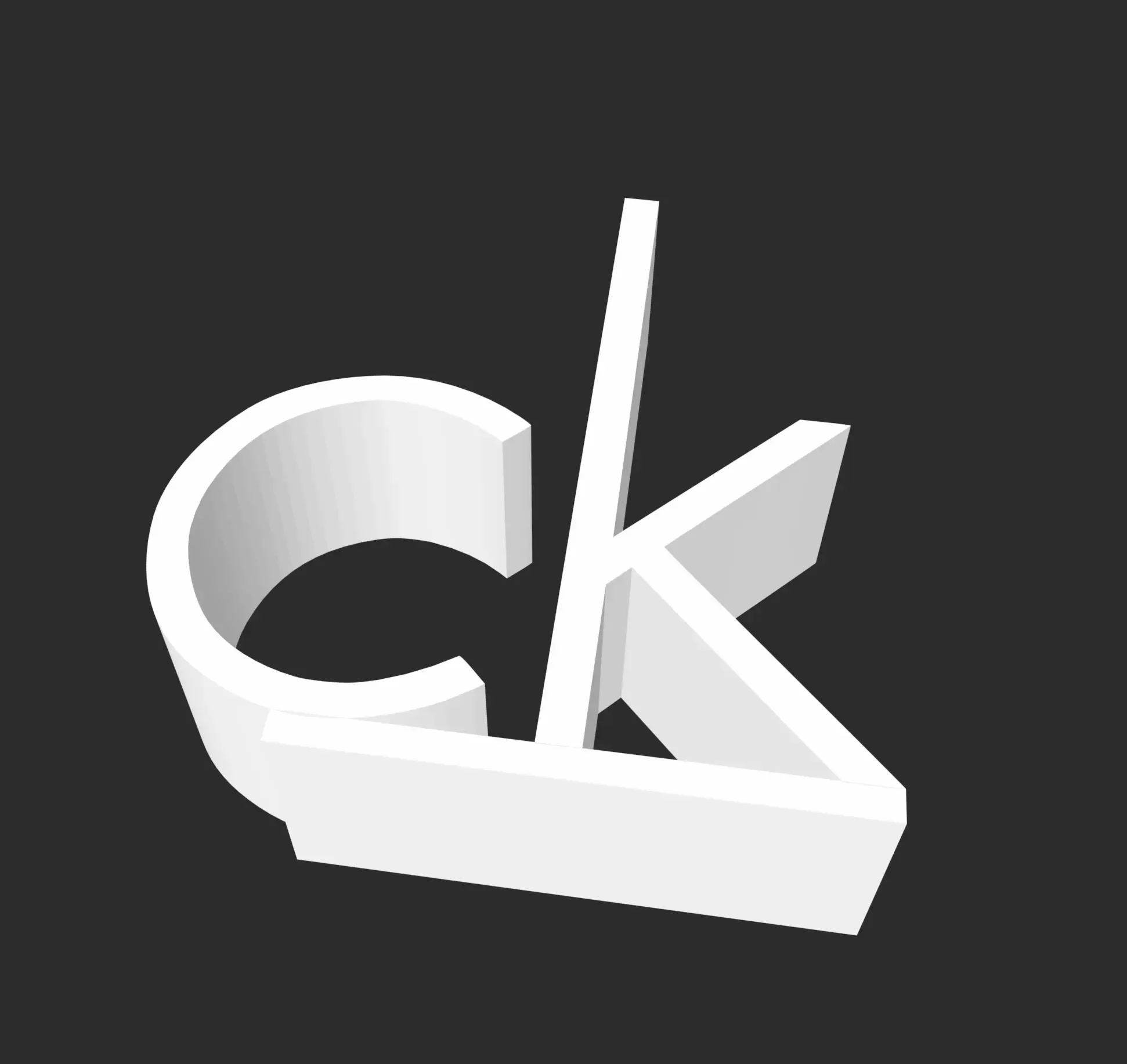 calvin klein logo 3d models download creality cloud 3D print model - Mito3D