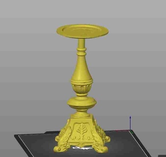 candela titolare supporto antiquariato 3d print model - Mito3D