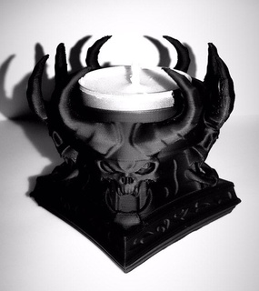 vela soporte cráneo Encendiendo 3d print model - Mito3D