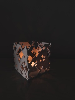 cube bougie éclairage 3d print model - Mito3D