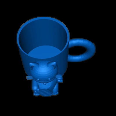 caneca kedi yavrusu 3d modeller indir creality bulut 3d print model - Mito3D