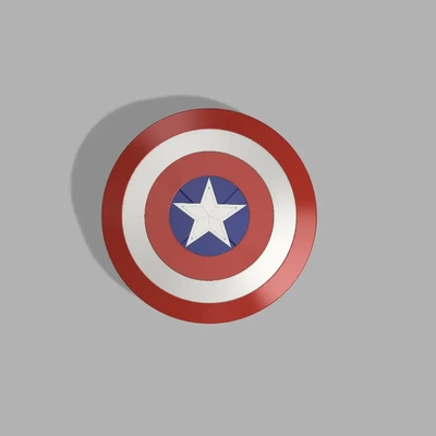 capitan america shield - marvel 3d models download creality cloud 3d print model - Mito3D