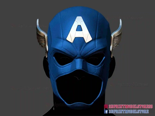 capitán america casco maravilla cosplay 3d modelos descargar crealidad nube mascaras cascos 3d print model - Mito3D