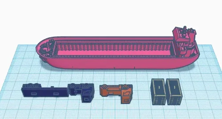 cargo ship 3d models download creality cloud 3d print model - Mito3D