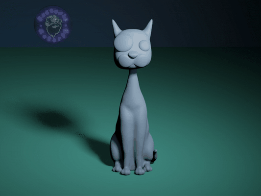 cartoon cat 3d models download creality cloud mammal 3d print model - Mito3D