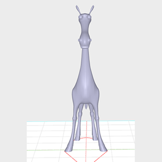 desenho animado girafa mamífero 3d print model - Mito3D