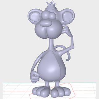 cartone animato scimmia 3d print model - Mito3D