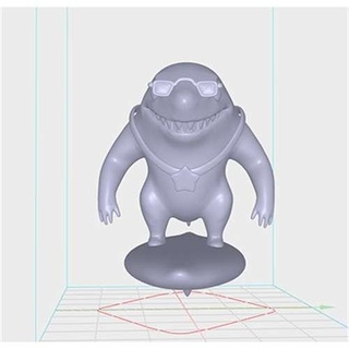 cartone animato squalo 3d print model - Mito3D