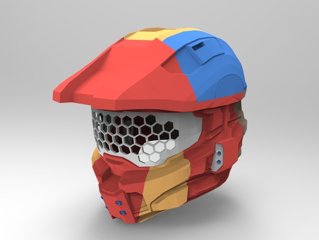 casco aureola 4 mascaras cascos 3D print model - Mito3D