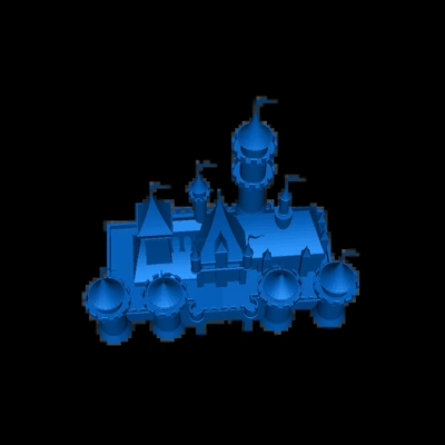 castillo disney 3d modelos descargar crealidad nube 3d print model - Mito3D