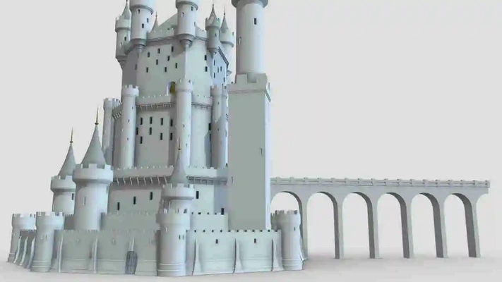 castillo 3d modelos descargar crealidad nube 3d print model - Mito3D