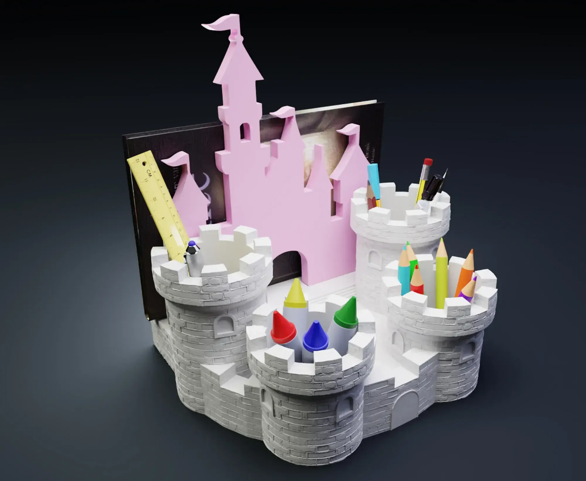 schloss stift halter unterstützung 3d modelle download realität wolke 3D print model - Mito3D