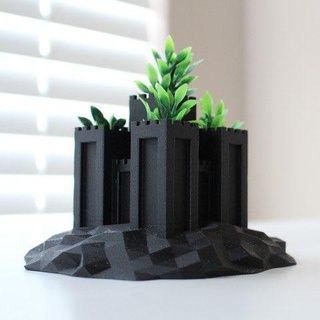 castle planter Home Decor 3d print model - Mito3D