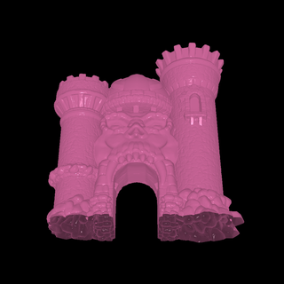 castillo cráneo arquitectura paisaje 3d print model - Mito3D