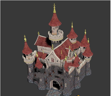 Château historique bâtiments 3d print model - Mito3D
