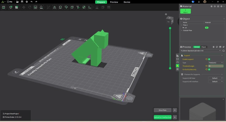 chat 3d modèles télécharger créalité nuage 3d print model - Mito3D