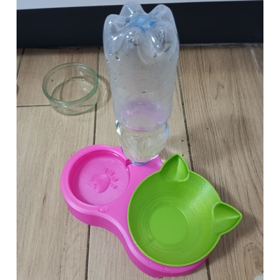 cat bowl drinker 3d models download creality cloud cups & mugs 3d print model - Mito3D