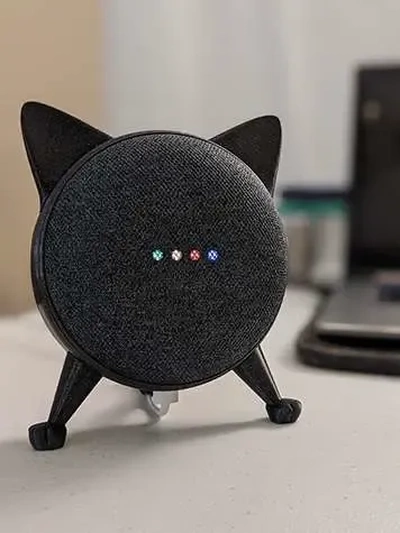 chat google nid mini titulaire soutien 3d modèles télécharger créalité nuage 3d print model - Mito3D