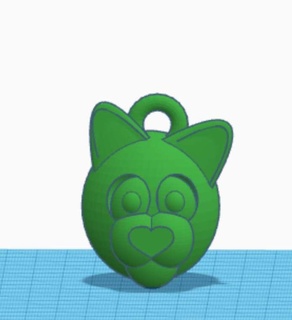 cat keychain Animals 3d print model - Mito3D