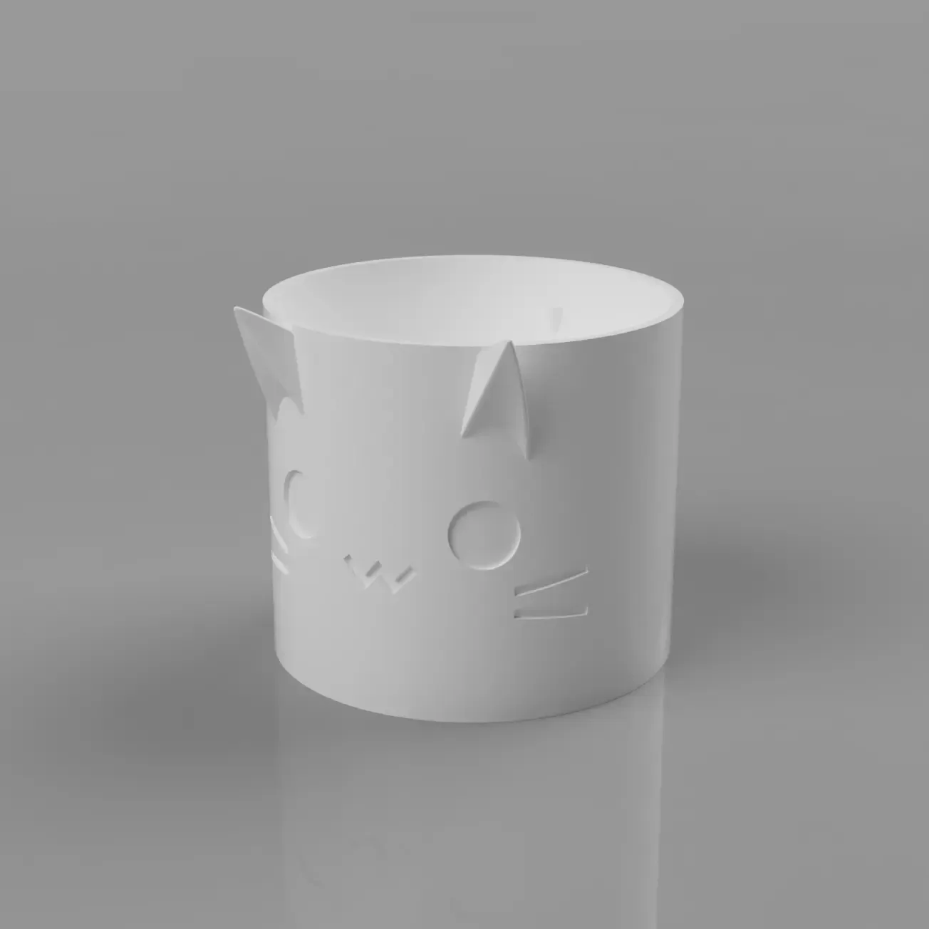 cat motiff plant pot 3d models download creality cloud 3D print model - Mito3D