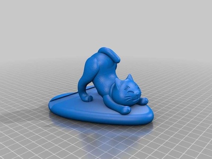 cat phone holder DIY 3d print model - Mito3D