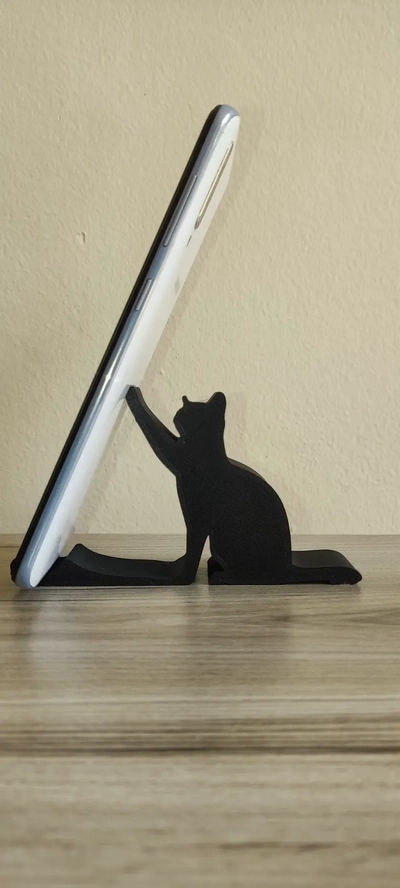 gato phone suporte 3d modelos baixar crialidade nuvem 3d print model - Mito3D