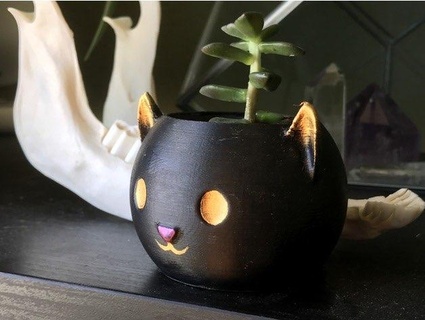 cat planter Household 3d print model - Mito3D