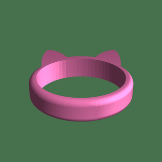 Katze Ring Schmuck 3d print model - Mito3D