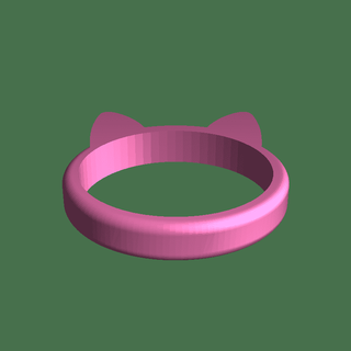gato anillos joyería 3d print model - Mito3D