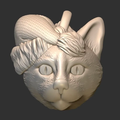 gato natal esfera 3d modelos baixar crialidade nuvem 3d print model - Mito3D