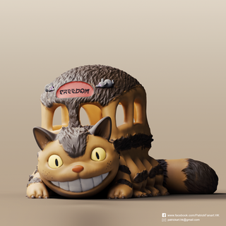 catbus my neighbor totoro 3d models download creality cloud fictional characters 3d print model - Mito3D