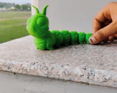 caterpillar cute Insects 3d print model - Mito3D