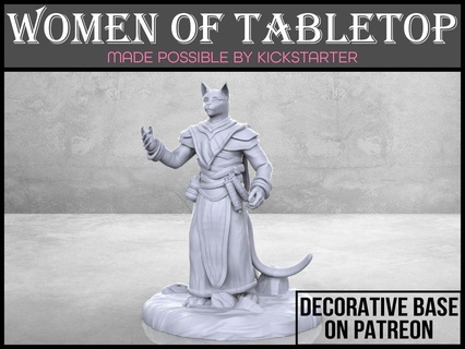 catfolk clerc table miniature personnages 3d print model - Mito3D