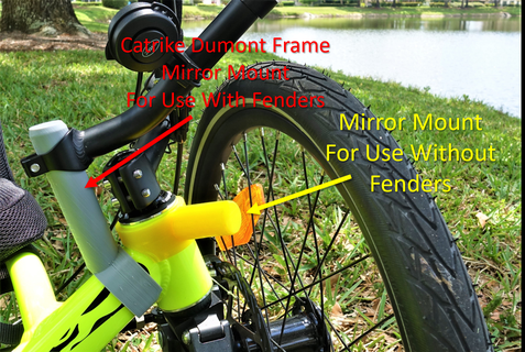catrike dumont espejo adaptador trabajos guardabarros 3d print model - Mito3D