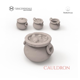 cauldron spice jar Others 3d print model - Mito3D