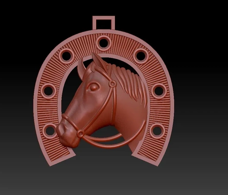 cavalo pendente 3d modelos baixar crialidade nuvem 3d print model - Mito3D