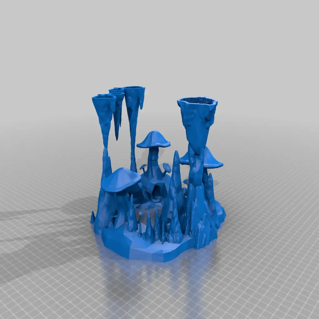 cave pool - underground terrain 3d models download creality cloud 3D print model - Mito3D