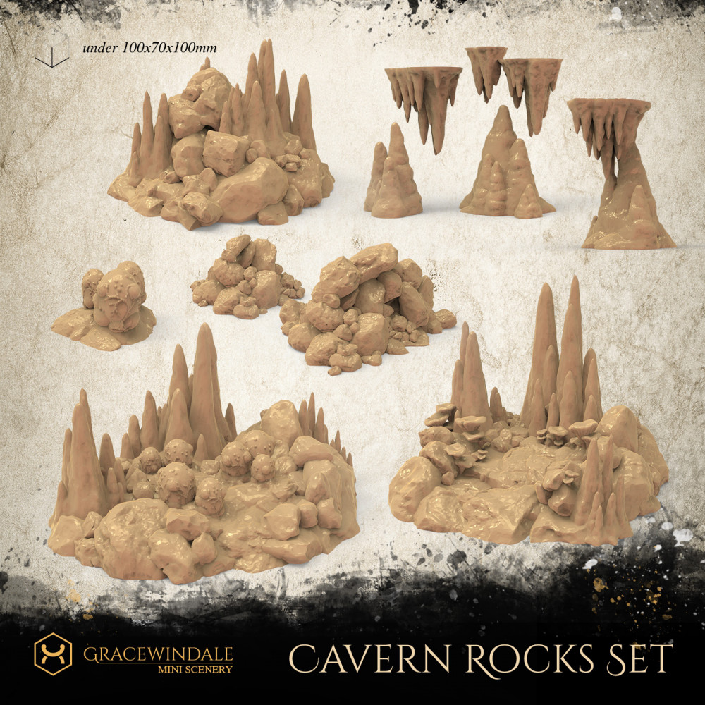 cave rocks set Others 3D print model - Mito3D