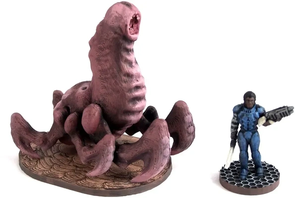 cave worm 28mm miniature 3d models download creality cloud 3d print model - Mito3D