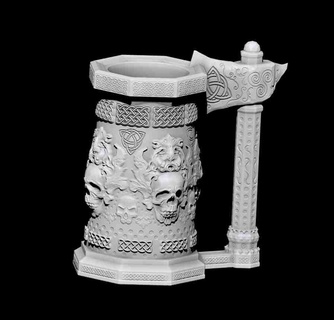 celtic viking mug holder 3d models download creality cloud Home Decor 3d print model - Mito3D