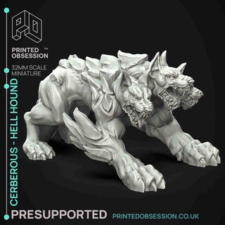 cerberous - hell hound presupported 32mm scale Monsters 3d print model - Mito3D