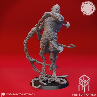 chain devil - tabletop miniature pre-supported Characters 3d print model - Mito3D