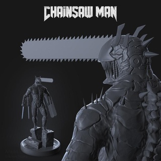 tronçonneuse homme démon forme pose 2 monstres 3d print model - Mito3D