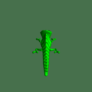 camaleão reptiliano 3d print model - Mito3D