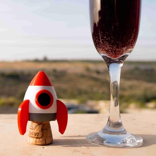 champagne cork rocketship Foods 3d print model - Mito3D