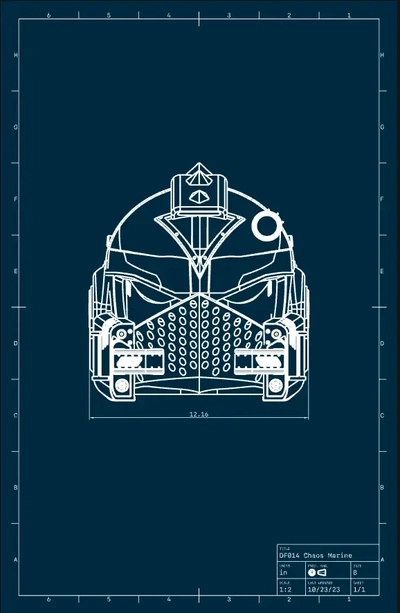 chaos marin casque 3d modèles télécharger créalité nuage 3d print model - Mito3D