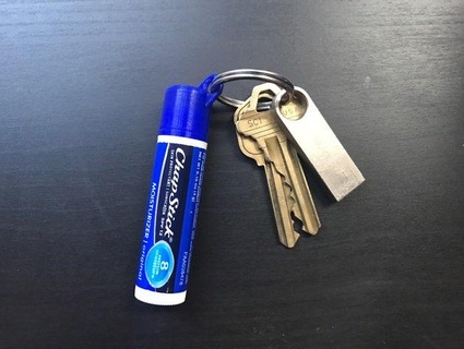 chapstick keychain cap Household 3d print model - Mito3D