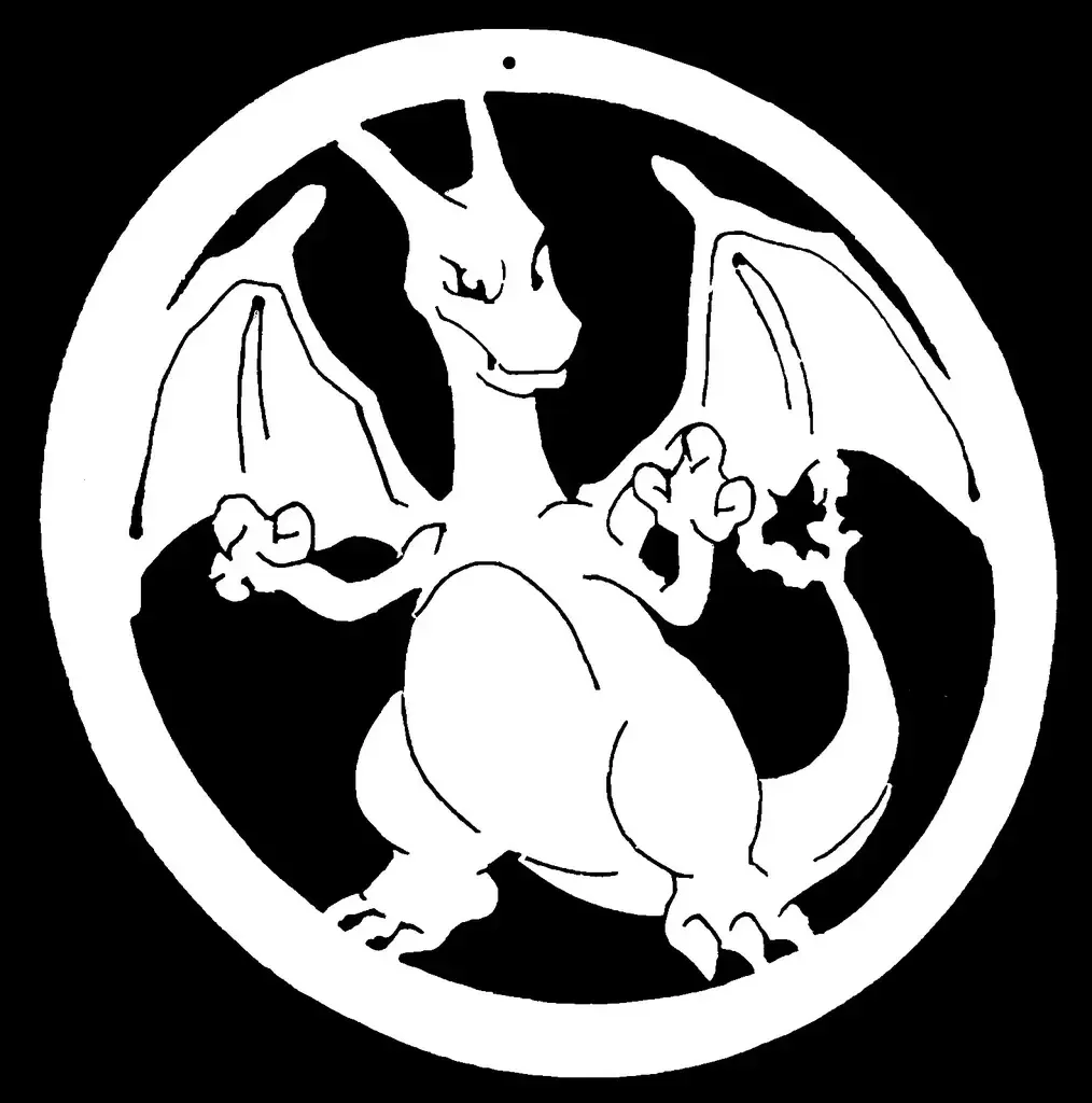 charizard ornamento + stencil 3d modelli scarica creality nube 3D print model - Mito3D