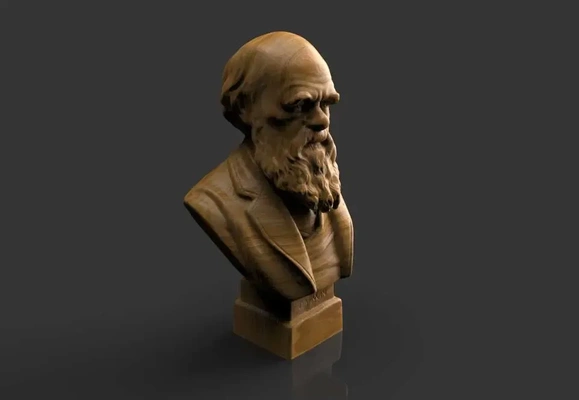 charles robert darwin buste 3d modèles télécharger créalité nuage 3d print model - Mito3D